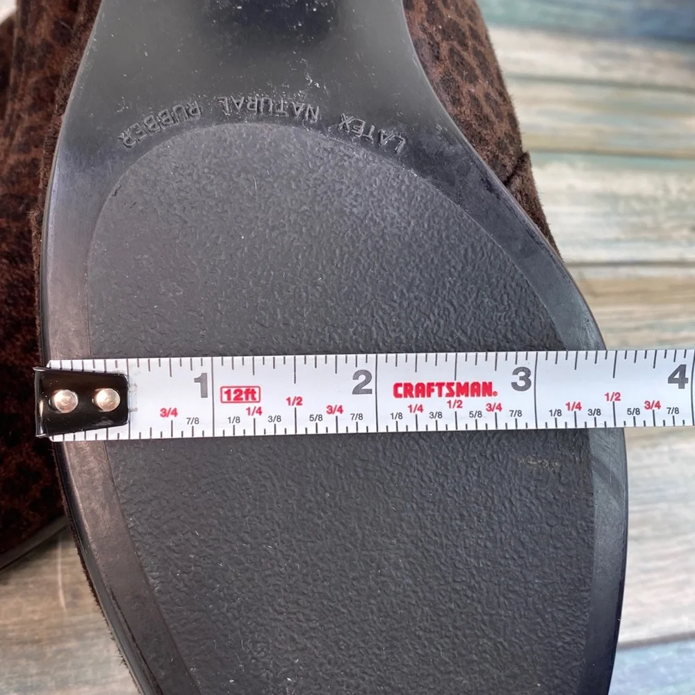 Munro Womens Brown Leopard Print Fabric Zip Up Booties - Picture 10 of 14